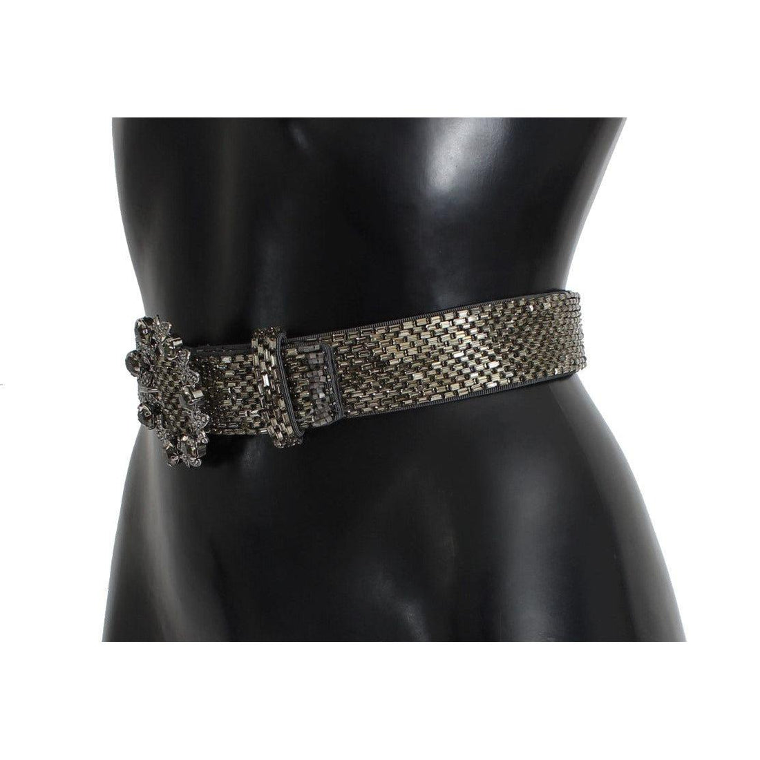 Dolce & Gabbana Crystal Buckle Sequined Waist Belt - Paris Deluxe