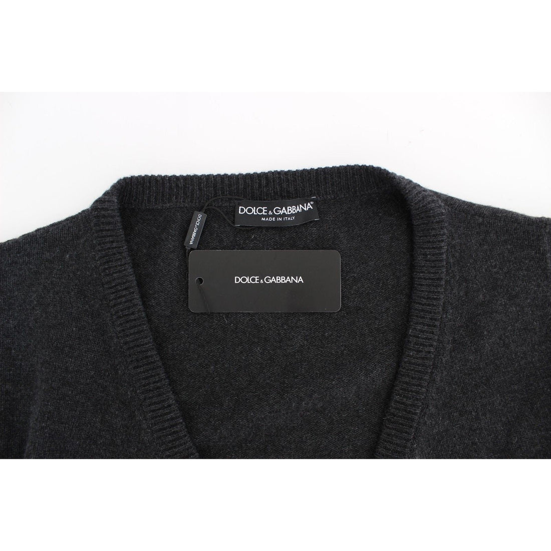 Dolce & Gabbana Gray Cashmere Sweater Pullover Wrap - Paris Deluxe