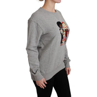Dolce & Gabbana Gray #dgfamily Cotton Pullover Sweater - Paris Deluxe