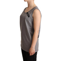 Dolce & Gabbana Gray Sleeveless Round Neck Tank Top T-shirt