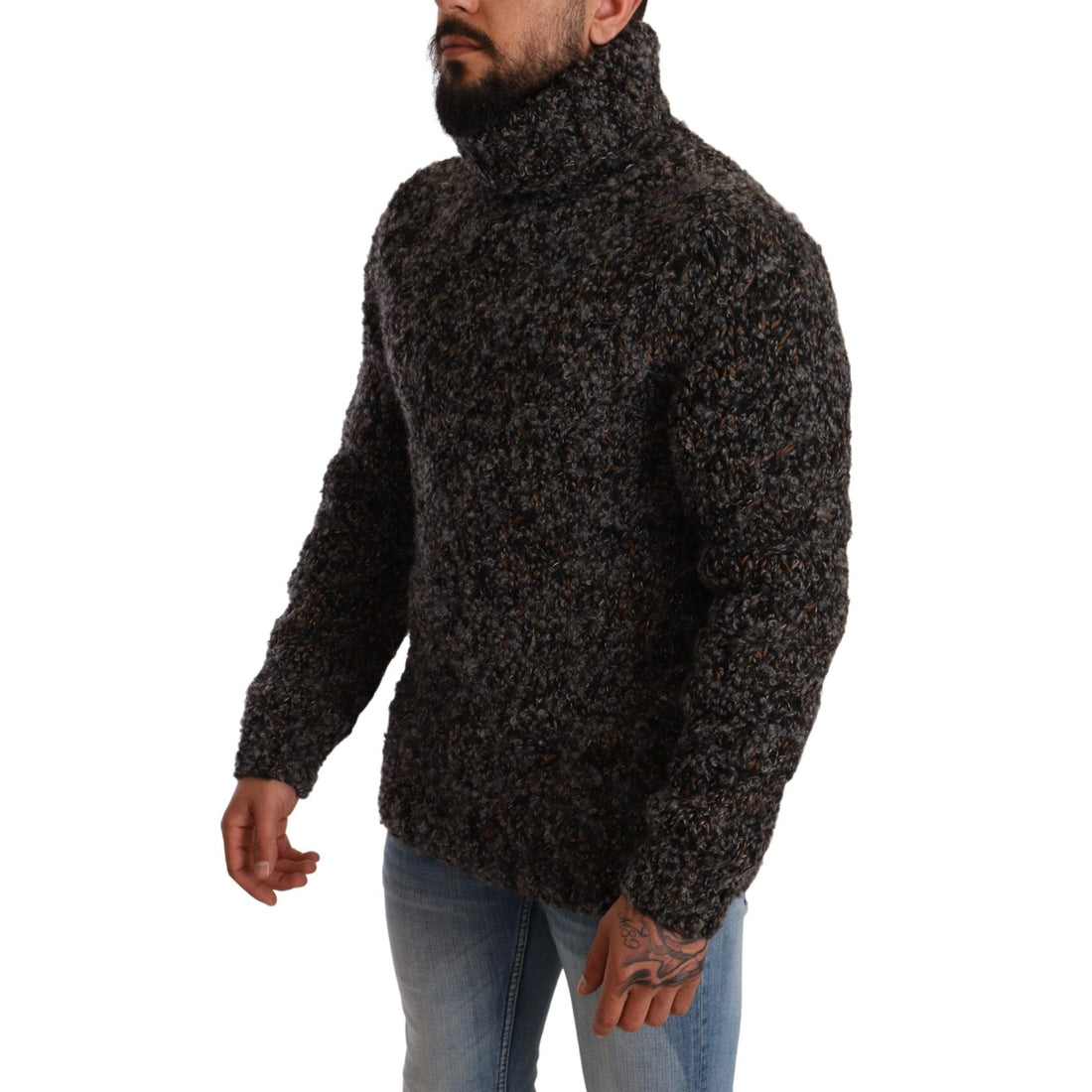Dolce & Gabbana Gray Wool Blend Turtleneck Pullover Sweater - Paris Deluxe