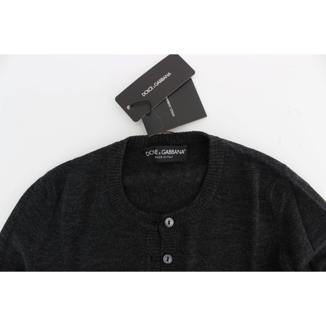 Dolce & Gabbana Gray Wool Button Cardigan Sweater - Paris Deluxe