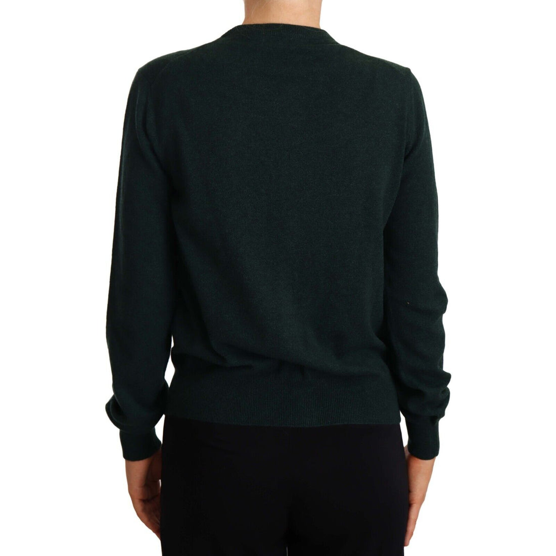 Dolce & Gabbana Green Cashmere DG Buttons Cardigan Sweater - Paris Deluxe