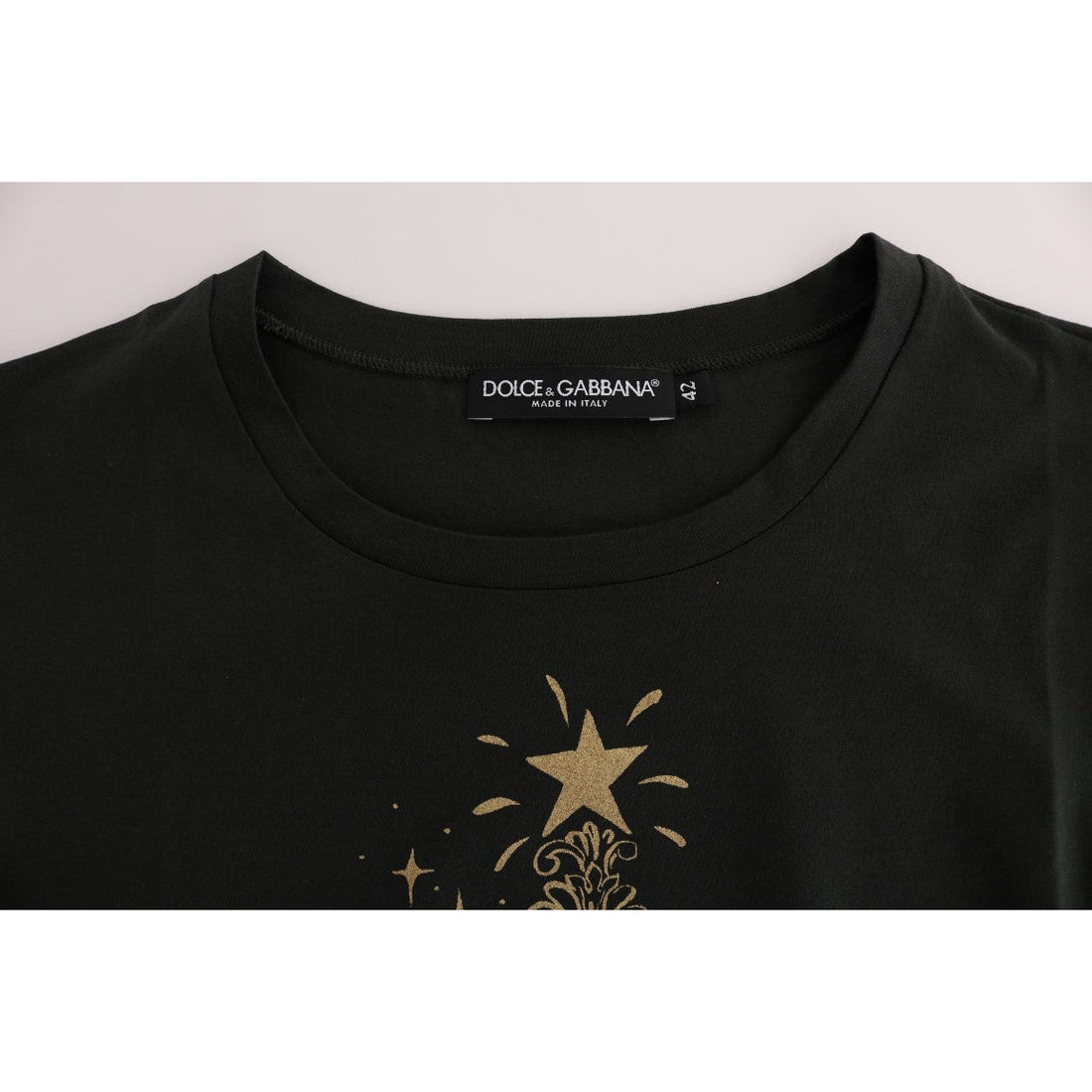 Dolce & Gabbana Green Cotton 2017 Motive T-Shirt - Paris Deluxe