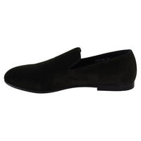 Dolce & Gabbana Green Velvet Slip On Mens Loafers Shoes - Paris Deluxe