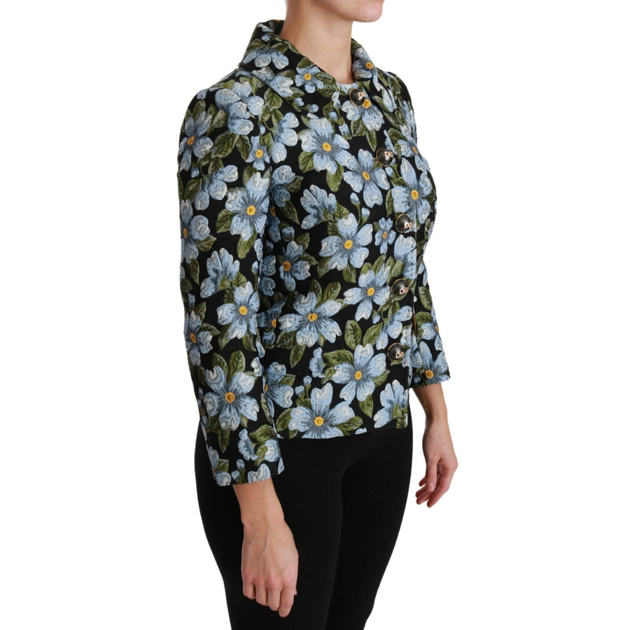 Dolce & Gabbana Multicolor Floral Blazer Coat Polyester Jacket - Paris Deluxe