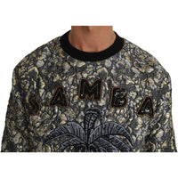 Dolce & Gabbana Multicolor SAMBA Jacquard Palmtree Pullover Sweater - Paris Deluxe