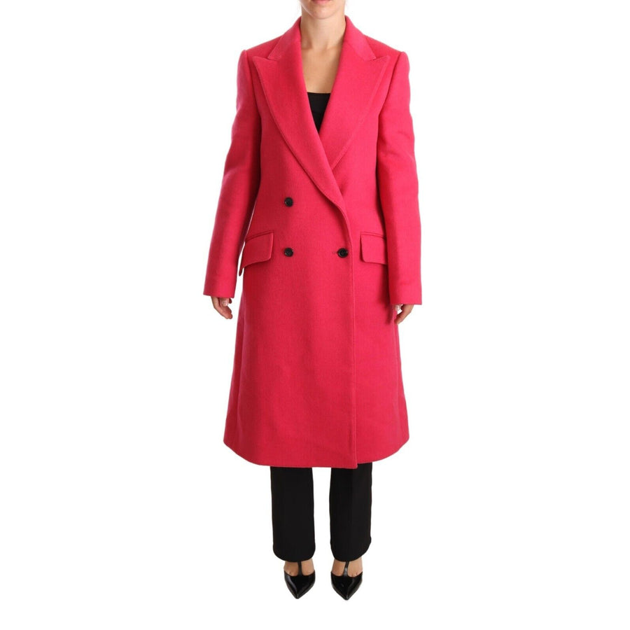 Dolce & Gabbana Pink Double Breasted Trenchcoat Jacket - Paris Deluxe