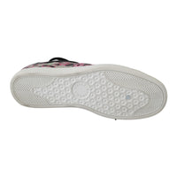 Dolce & Gabbana Pink Leopard Print Training Leather Flat Sneakers - Paris Deluxe
