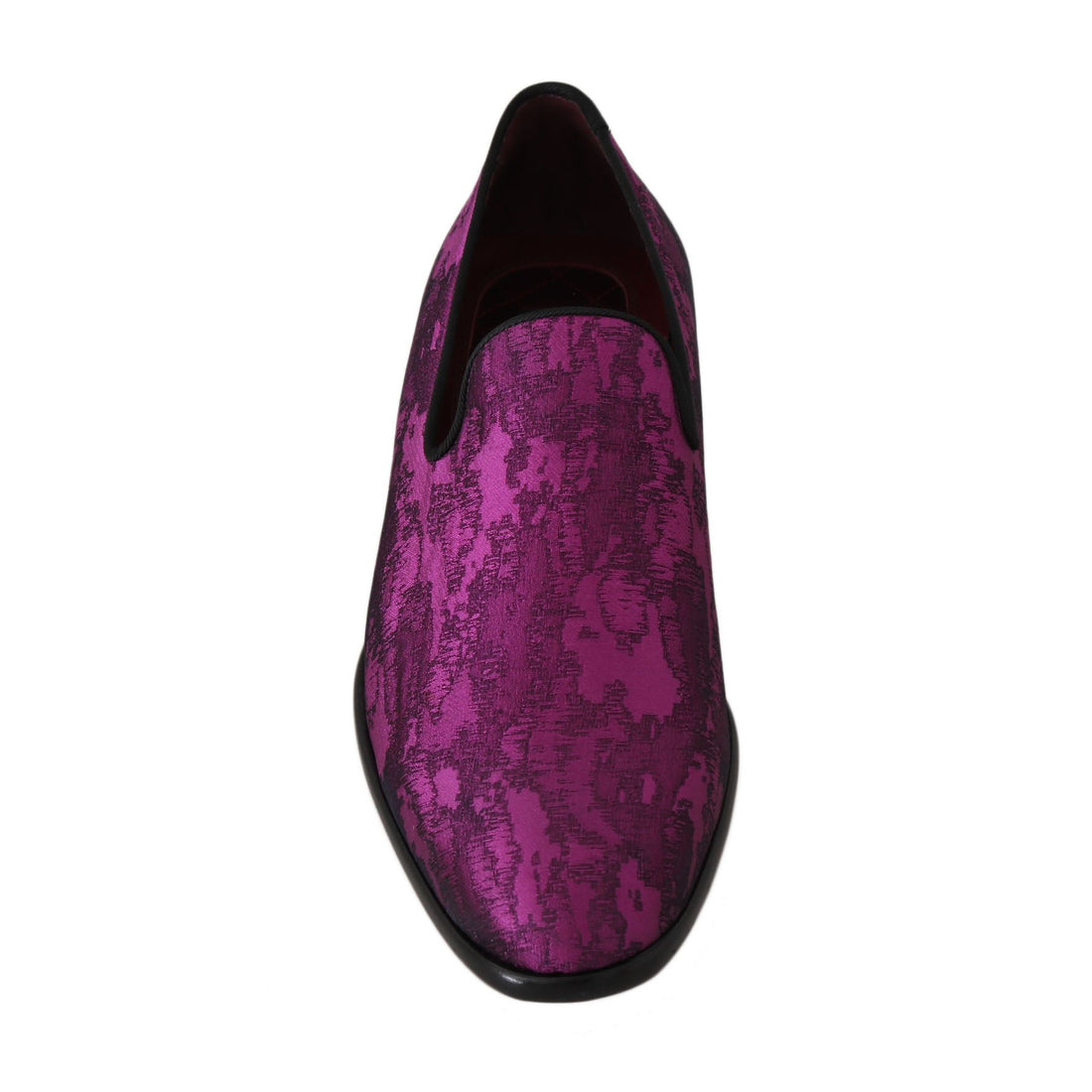 Dolce & Gabbana Purple Jacquard Loafers Dress Formal Shoes - Paris Deluxe
