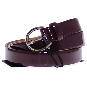 Dolce & Gabbana Purple Leather Logo Cintura Belt