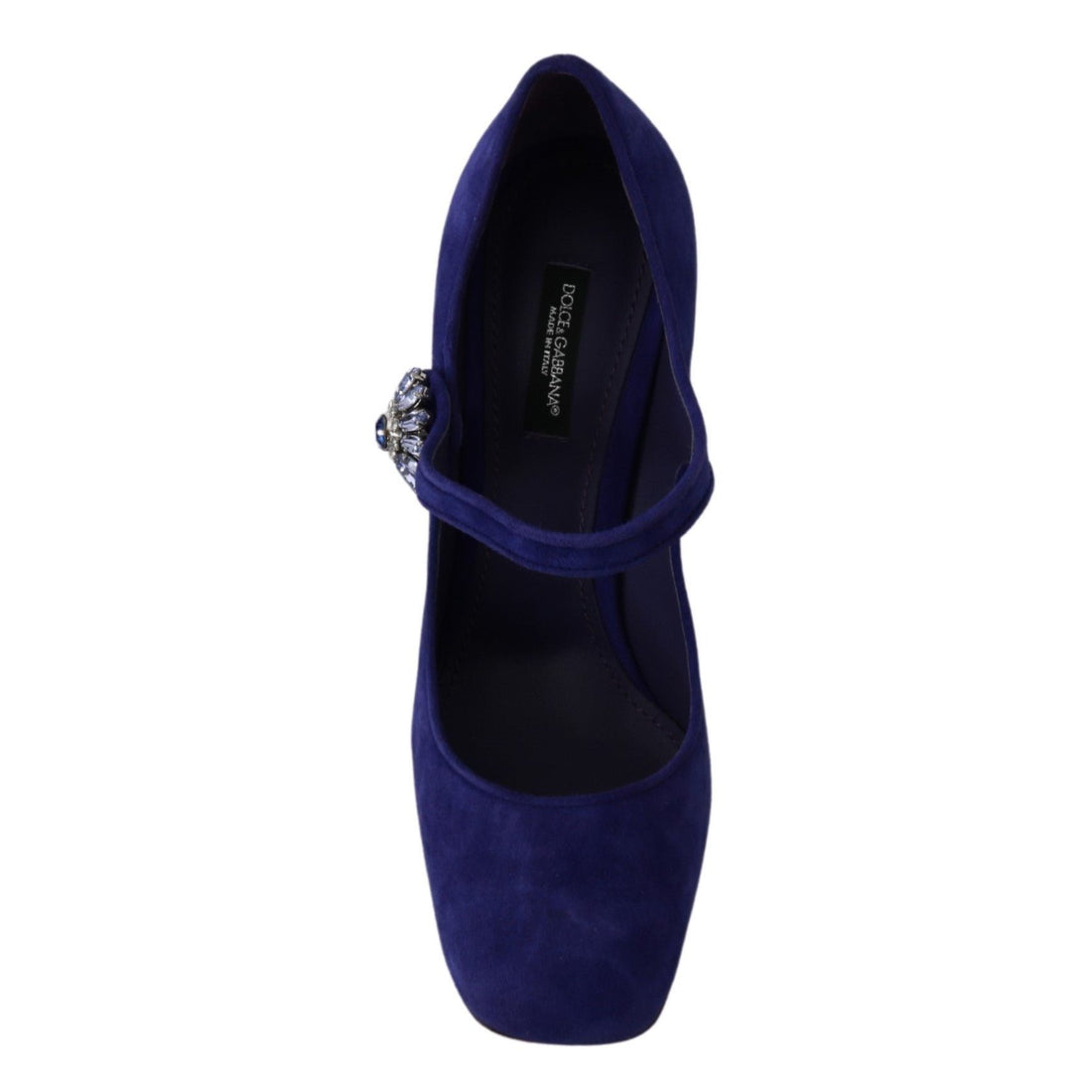 Dolce & Gabbana Purple Suede Crystal Pumps Heels Shoes - Paris Deluxe