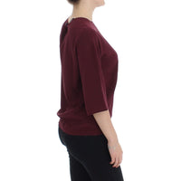 Dolce & Gabbana Red 3/4 sleeve silk blouse - Paris Deluxe