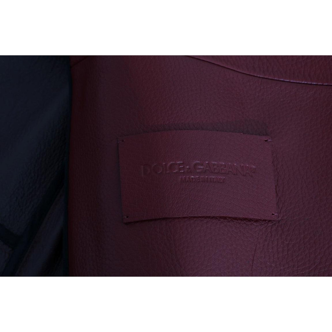 Dolce & Gabbana Red Leather Deerskin Jacket - Paris Deluxe