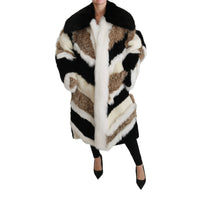 Dolce & Gabbana Sheep Fur Shearling Cape Jacket Coat - Paris Deluxe