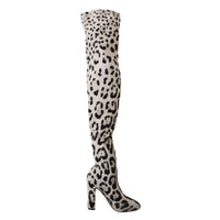 Dolce & Gabbana Chic Leopard High-Heel Over-Knee Boots