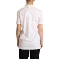 Dolce & Gabbana White Cotton Silk I'm In Love Top T-shirt