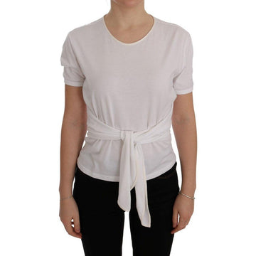 Dolce & Gabbana White Cotton Silk T-Shirt - Paris Deluxe