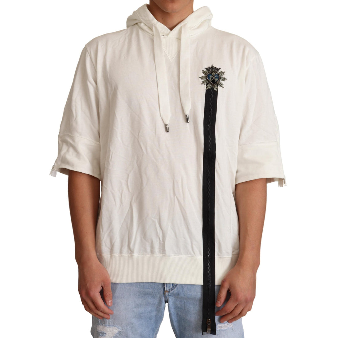 Dolce & Gabbana White Hooded Limited Edition Sweater - Paris Deluxe