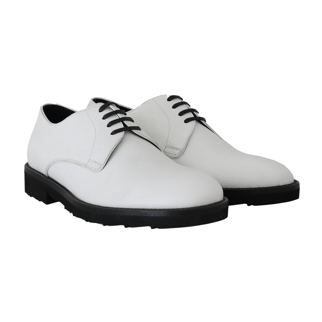 Dolce & Gabbana White Leather Derby Dress Formal Shoes - Paris Deluxe
