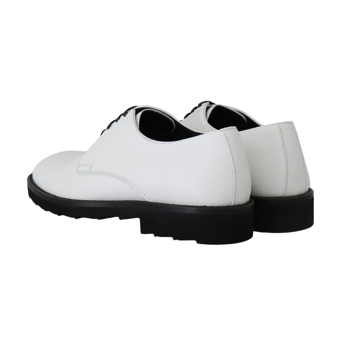 Dolce & Gabbana White Leather Derby Dress Formal Shoes - Paris Deluxe