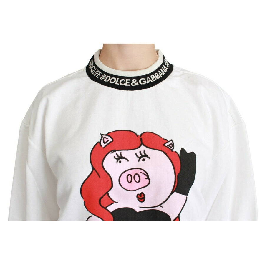 Dolce & Gabbana Chic Crew-Neck Pullover Sweater with Unique Print