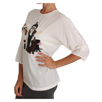 Dolce & Gabbana White Silk #dgfamily Blouse T-shirt
