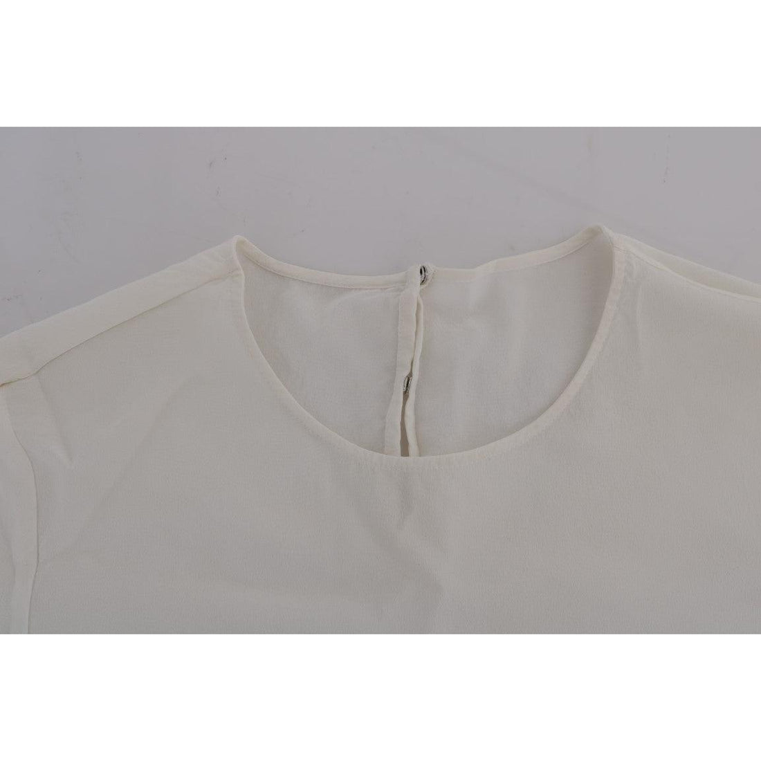 Dolce & Gabbana White Silk ITALIA IS LOVE Blouse T-shirt - Paris Deluxe
