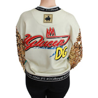 Dolce & Gabbana Year of the Pig Sequined Top Sweater - Paris Deluxe