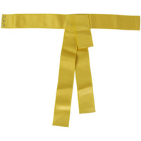 Dolce & Gabbana Yellow Wide Snap Button Closure Silk Belt - Paris Deluxe