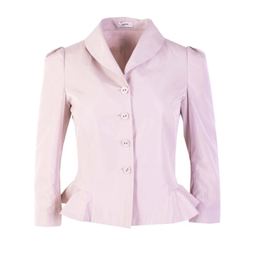 Lardini Elegant Light Pink Ruffle Jacket