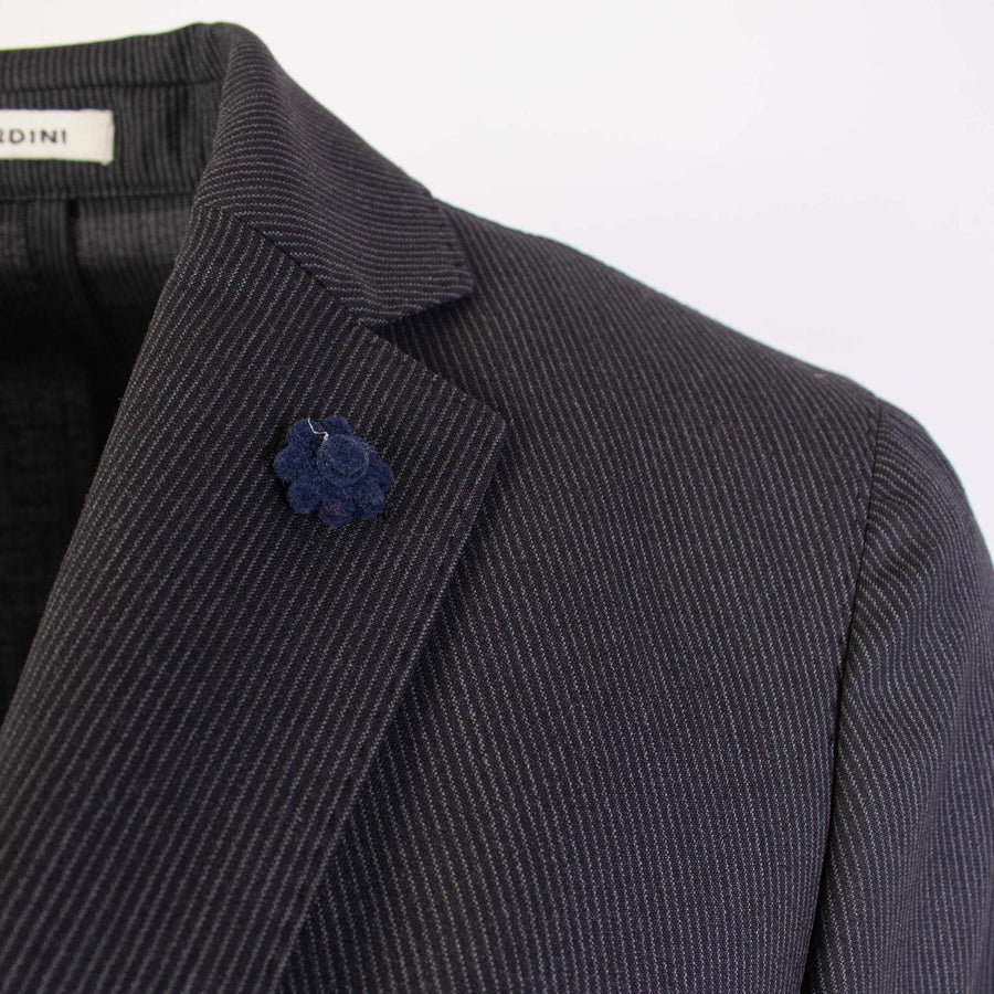 Lardini Grey Pinstripe Wool Jacket