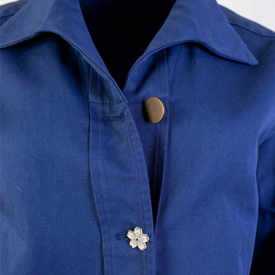 Lardini Elegant Blue Linen Jacket Shirt
