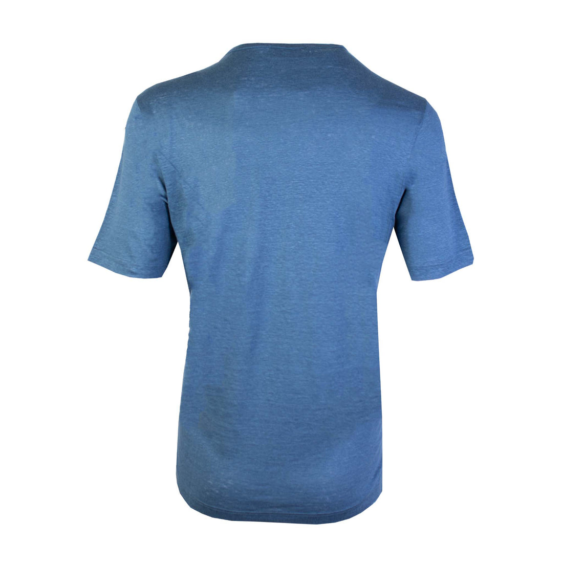 Lardini Powder Blue Wool T-Shirt with Embroidered Detail