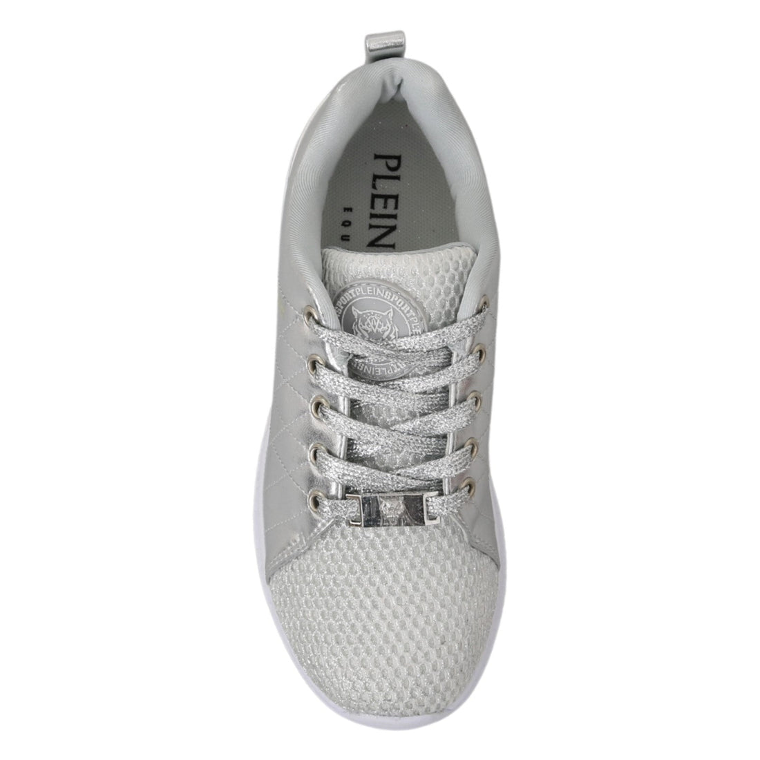 Philipp Plein Gisella Silver Polyester Sneakers Shoes - Paris Deluxe