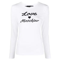 Love Moschino Chic Long-Sleeved Logo Cotton Tee