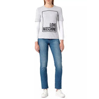 Love Moschino Gray Cotton Tops & T-Shirt