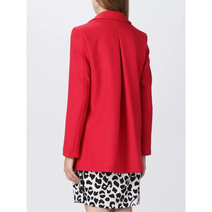 Love Moschino Red Wool Jackets & Coat