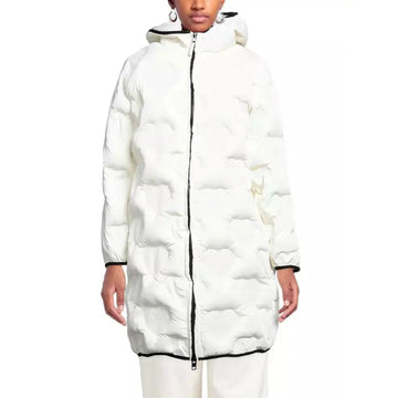 Love Moschino Chic Quilted Heart Long Down Jacket