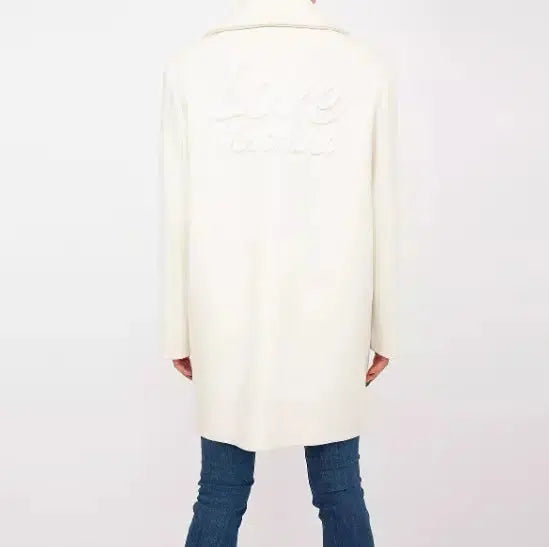 Love Moschino White Wool Jackets & Coat