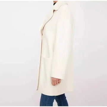 Love Moschino White Wool Jackets & Coat