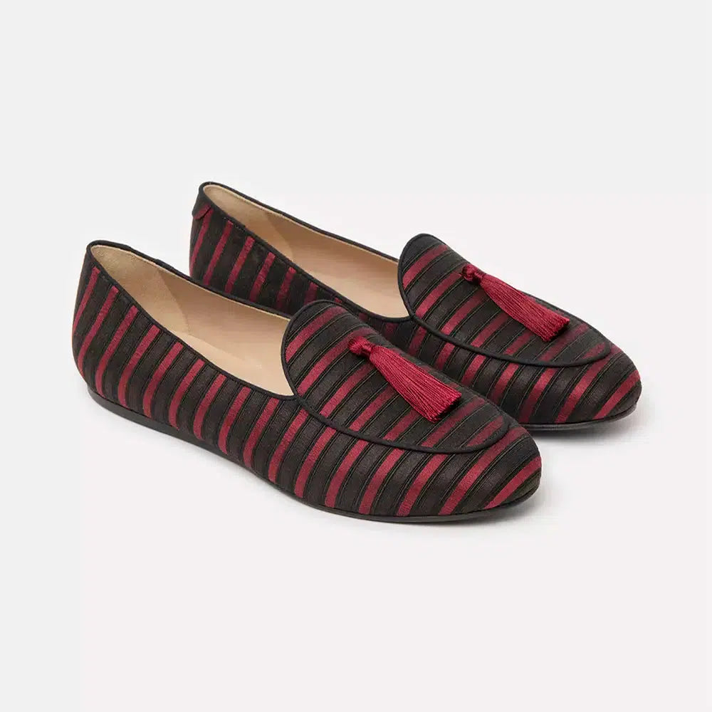 Charles Philip Red Silk Loafer