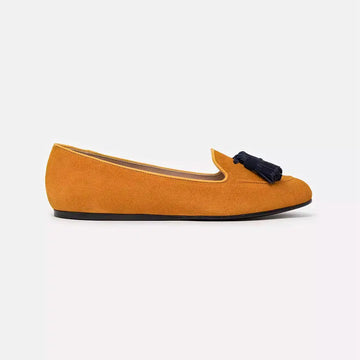 Charles Philip Yellow Leather Flat Shoe