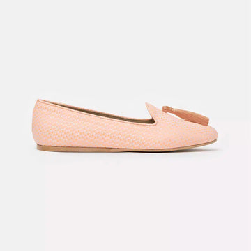 Charles Philip Pink Leather Flat Shoe
