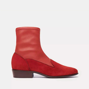 Charles Philip Red Leather Boot