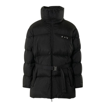 Off-White Sleek Black Down-Filled Jacket