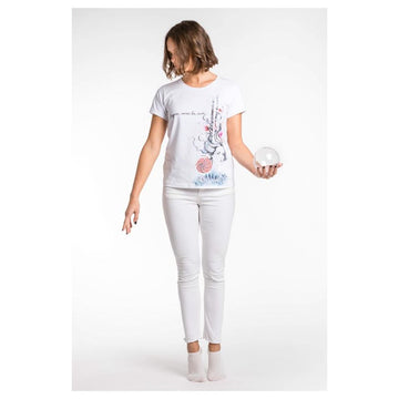 A.Tratti Chic White Stretch Viscose Tee with Exclusive Packaging