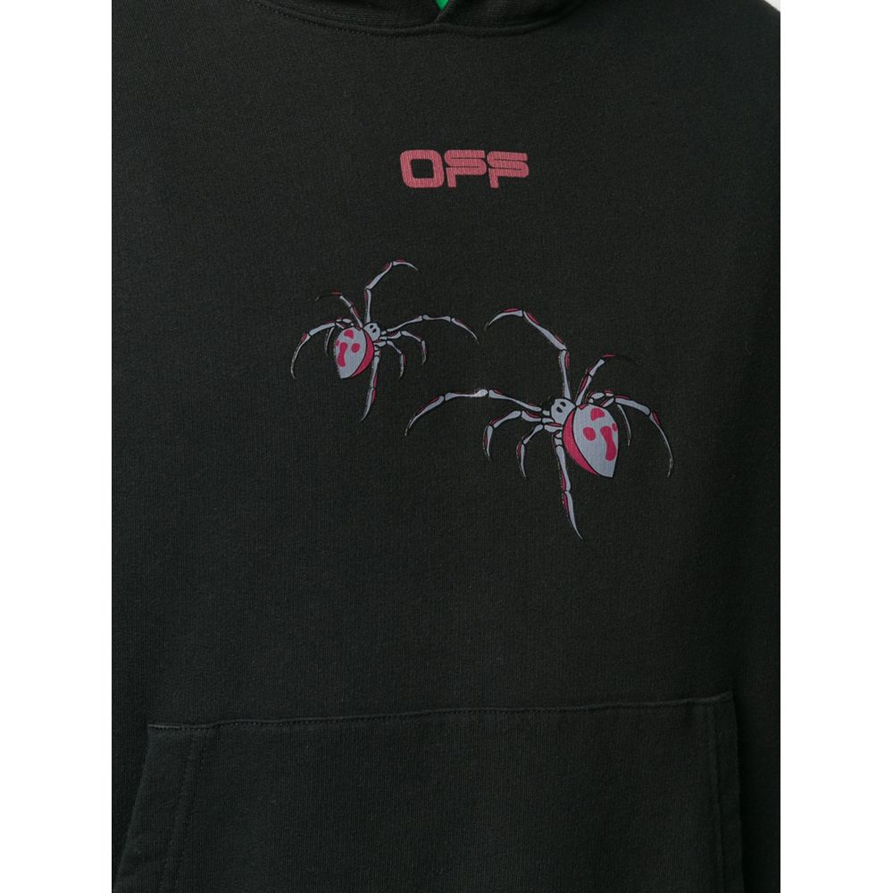 Off-White Arachno Oversized Hooded Sweatshirt in Black