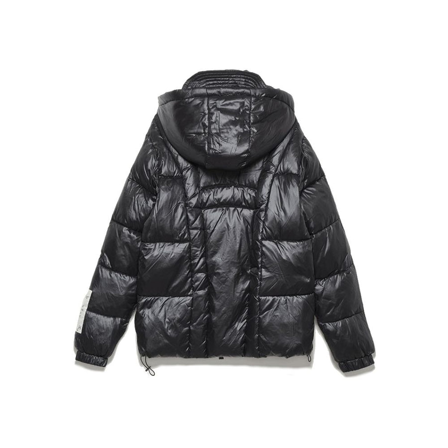 Hinnominate Elevated Black Quilted Down Jacket with Hood