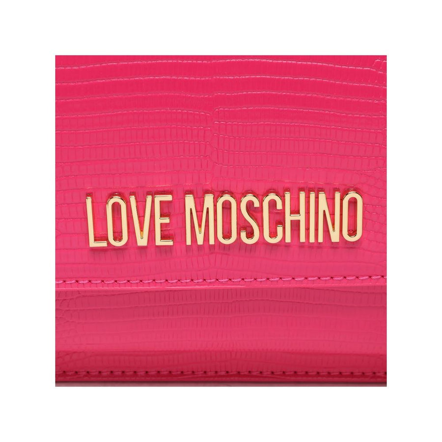 Love Moschino Chic Fuchsia Faux Leather Shoulder Bag